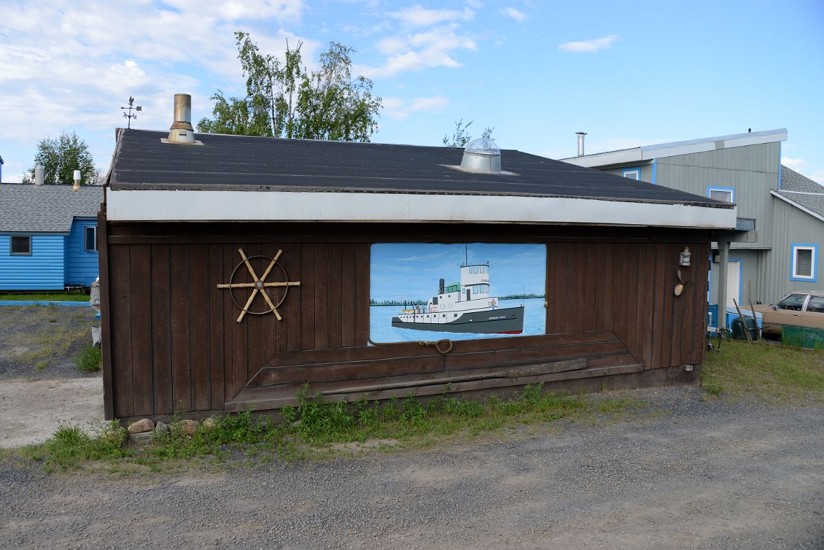22 Painting Of Radium King Ship On Brown Building In Inuvik Northwest Territories